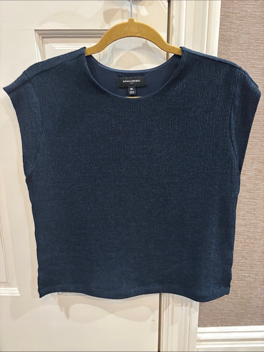 Banana Republic Navy Ribbed Sleeveless Top